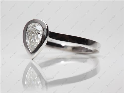White Gold 0.86 Pear shaped Solitaire Ring Designs