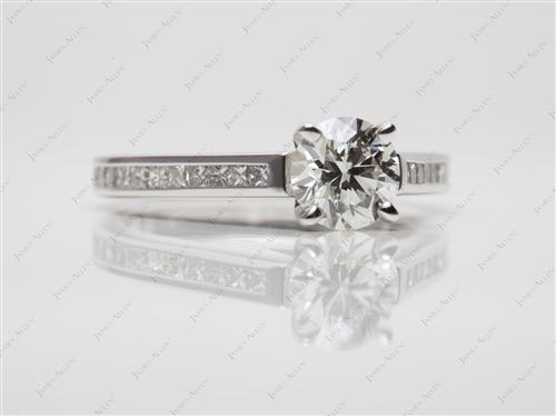White Gold 0.91 Round cut Channel Set Eternity Rings