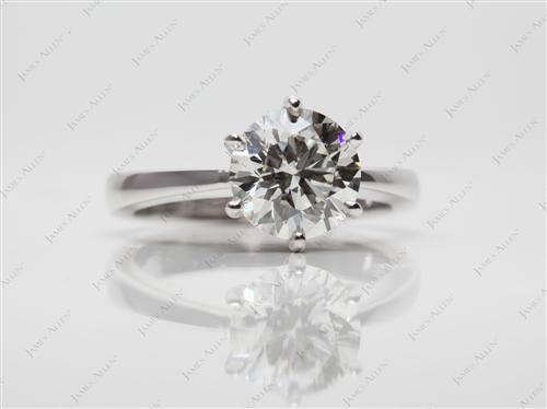 White Gold 1.30 Round cut Solitaire Ring Designs