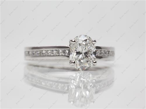 Platinum 1.04 Oval cut Channel Set Diamond Band