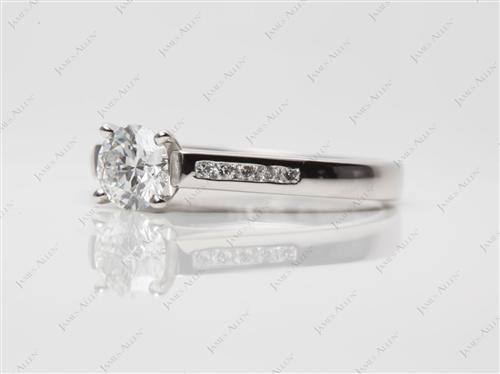 Platinum 0.55 Round cut Channel Set Diamond Band