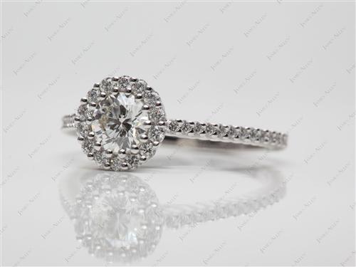 White Gold 0.50 Round cut Danhov