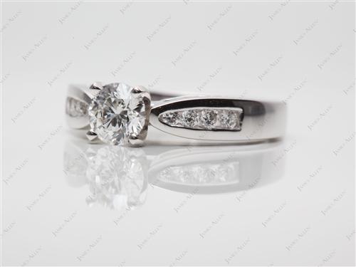 Platinum 0.52 Round cut Channel Cut Ring