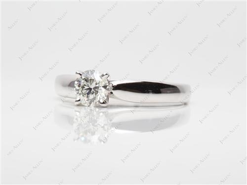 White Gold 0.72 Round cut Solitaire Ring