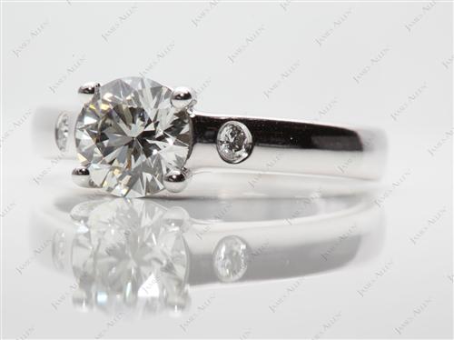 White Gold 1.16 Round cut Solitaire Diamond Ring