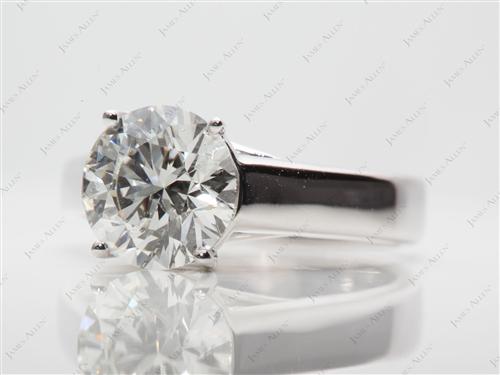 Platinum 2.19 Round cut Platinum Channel Set Diamond Wedding Ring 8527