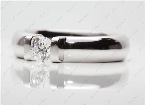 White Gold 0.40 Round cut Tension Diamond Engagement ring