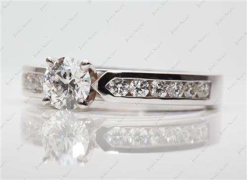 White Gold 0.63 Round cut Channel Set Diamond Band