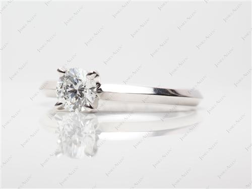White Gold 0.47 Round cut Solitaire Ring Designs