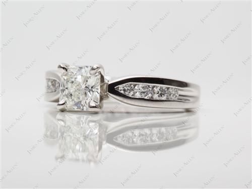 Platinum 0.87 Radiant cut Channel Set Diamond Band