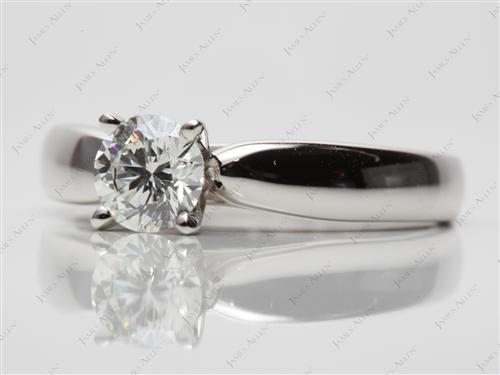 Platinum 0.72 Round cut Diamond Rings