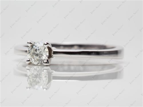 White Gold 0.32 Round cut Solitaire Ring Settings