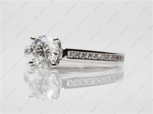 White Gold 0.91 Round cut Channel Set Eternity Rings