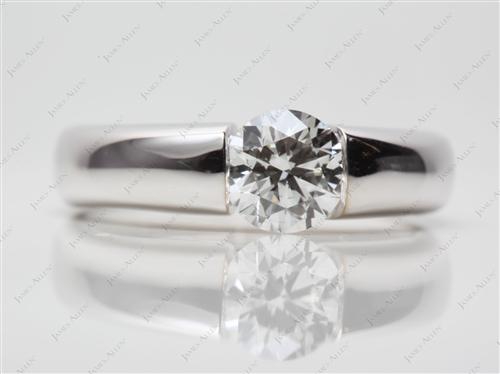 White Gold 1.04 Round cut Tension Setting Engagement Rings
