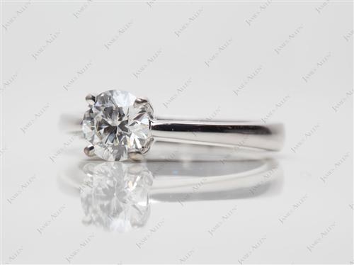 White Gold 0.63 Round cut Diamond Ring