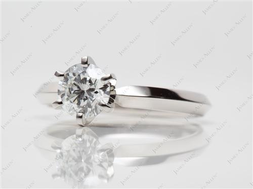 Platinum 0.81 Round cut Solitaire Ring Mountings