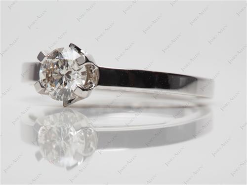 White Gold 0.60 Round cut Solitaire