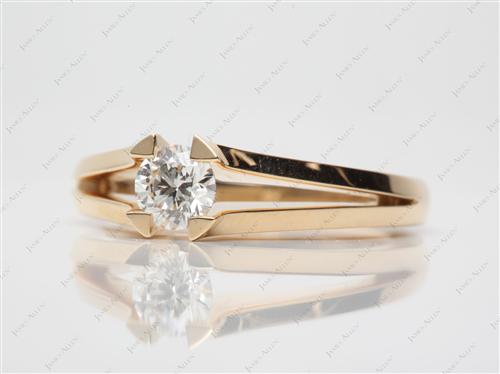 Gold 0.50 Round cut Tension Set Engagement Ring