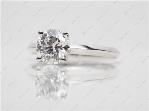 White Gold 1.02 Round cut Solitaire Ring