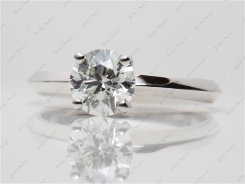 White Gold 1.14 Round cut Diamond Solitaire Rings