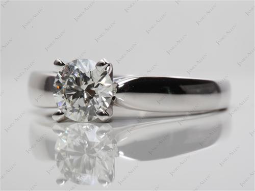 White Gold 0.92 Round cut Diamond Ring