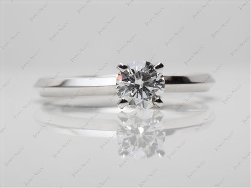 White Gold 0.44 Round cut Solitaire Ring