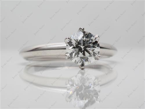 Platinum 0.81 Round cut Diamond Rings