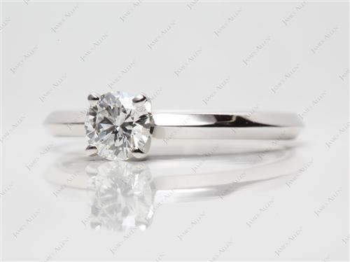 Platinum 0.50 Round cut Diamond Rings