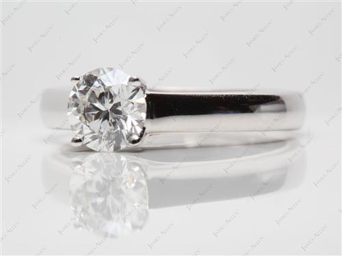 White Gold 1.06 Round cut Diamond Solitaire Ring Settings