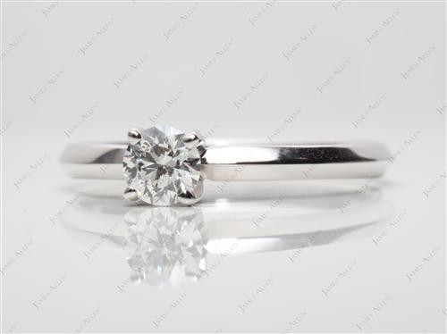 White Gold 0.34 Round cut Solitaire Ring Designs
