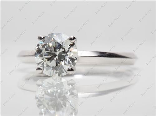 White Gold 1.40 Round cut Solitaire Ring Mountings