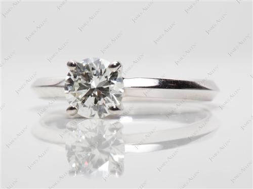 White Gold 0.70 Round cut Solitaire