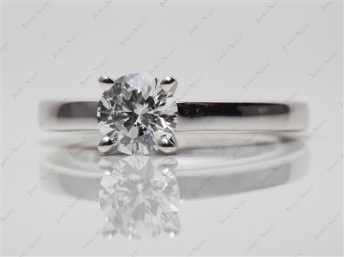 Platinum 0.70 Round cut Solitaire Ring Designs