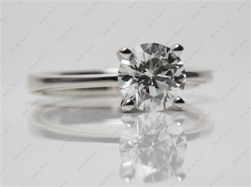 Platinum 1.51 Round cut Diamond Solitaire Rings