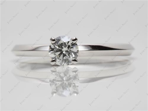 Platinum 0.45 Round cut Diamond Solitaire Ring Settings