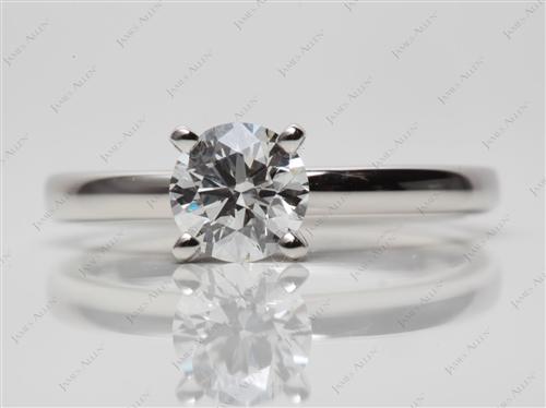 Platinum 0.79 Round cut Solitaire Ring Mountings