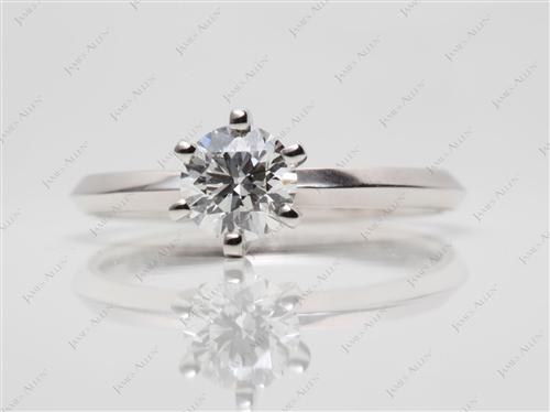 White Gold 0.75 Round cut Solitaire Ring Designs