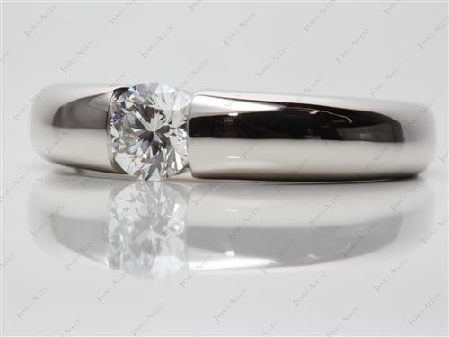 Platinum 0.72 Round cut Tension Rings