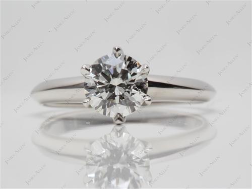 Platinum 0.81 Round cut Solitaire Ring Designs