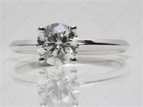 White Gold 1.54 Round cut Engagement Rings