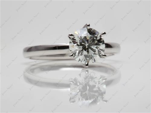 Platinum 1.21 Round cut Diamond Solitaire Rings