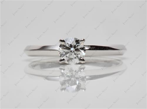 White Gold 0.45 Round cut Diamond Solitaire Rings