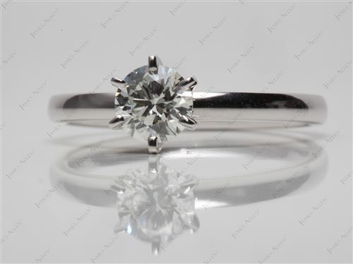 White Gold 0.63 Round cut Engagement Rings