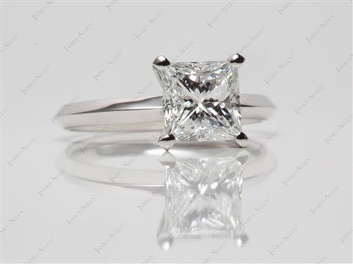 Platinum 1.22 Princess cut Solitaire