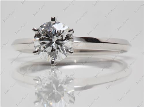 White Gold 1.01 Round cut Solitaire Engagement Ring