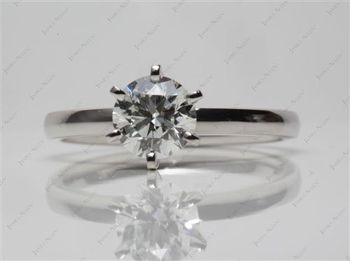 Platinum 0.91 Round cut Solitaire Ring