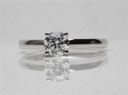 Platinum 0.50 Round cut Diamond Rings