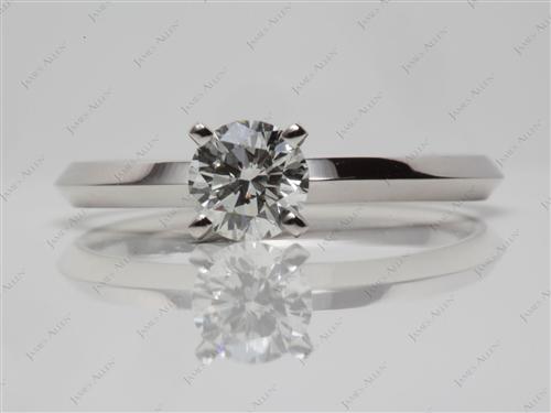 Platinum 0.54 Round cut Diamond Rings