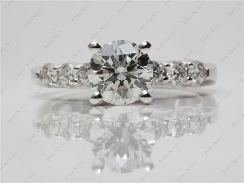 Platinum 1.13 Round cut Engagement Ring