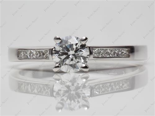 White Gold 0.70 Round cut Channel Diamond Ring